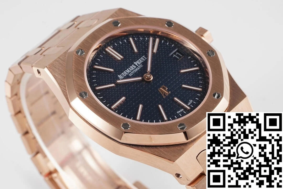Audemars Piguet Royal Oak 15202OR.OO.1240OR.01 KZ Factory Rose Gold Blue Dial
