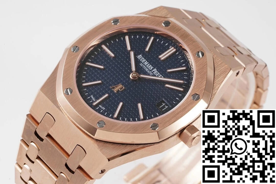 Audemars Piguet Royal Oak 15202OR.OO.1240OR.01 KZ Factory Rose Gold Blue Dial