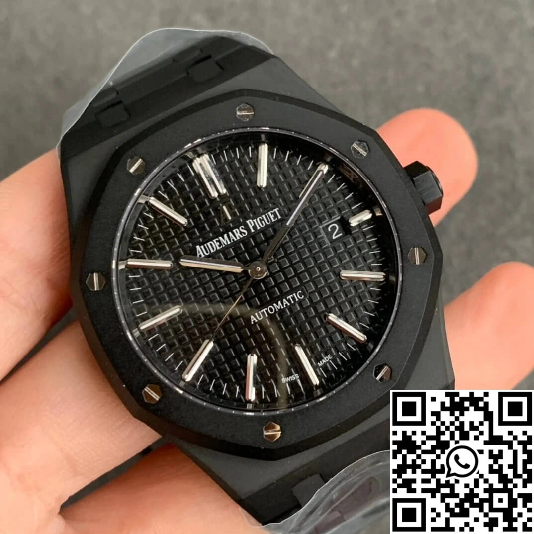 Audemars Piguet Royal Oak 15400 DLC Version ZF Factory Frosted Black Dial