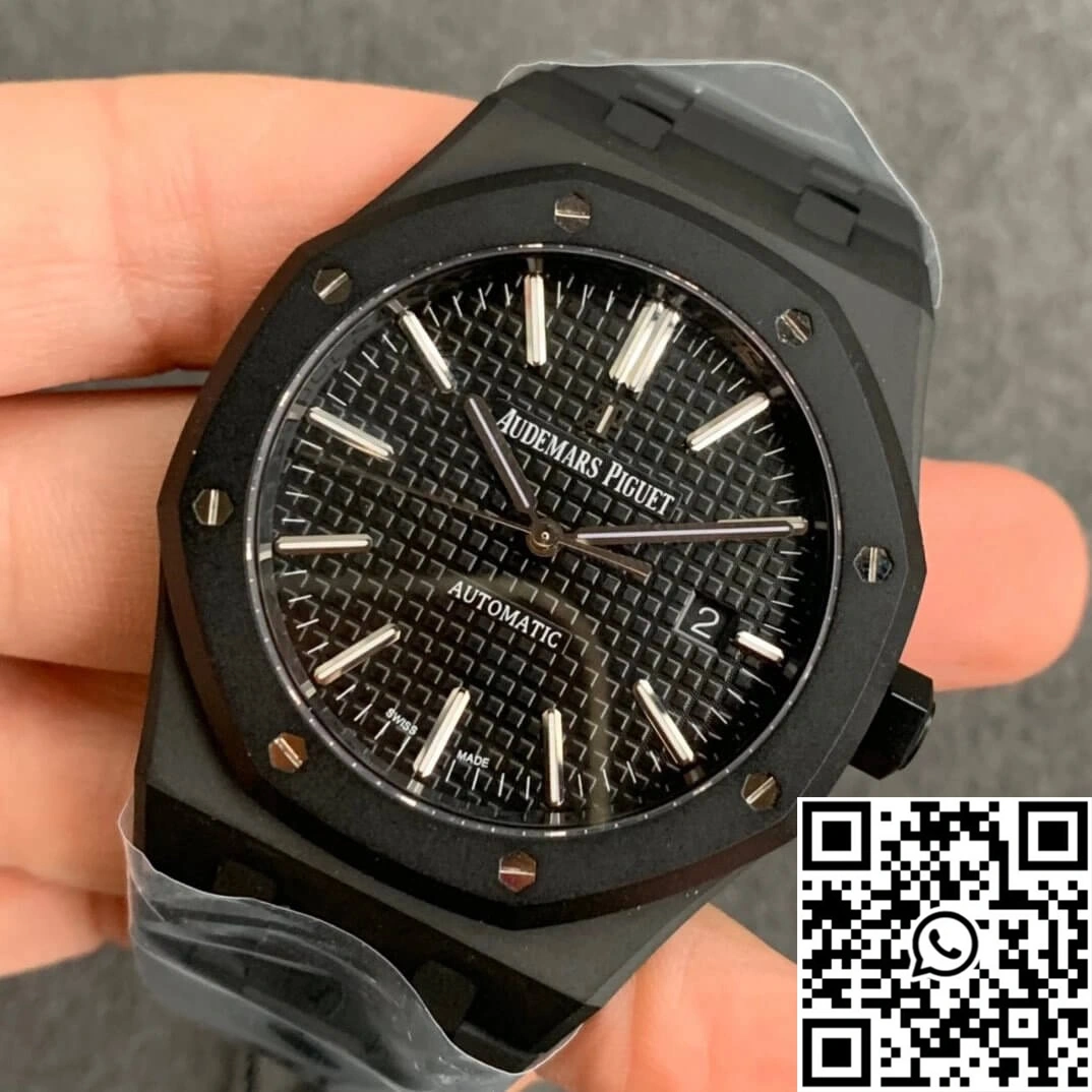 Audemars Piguet Royal Oak 15400 DLC Version ZF Factory Frosted Black Dial