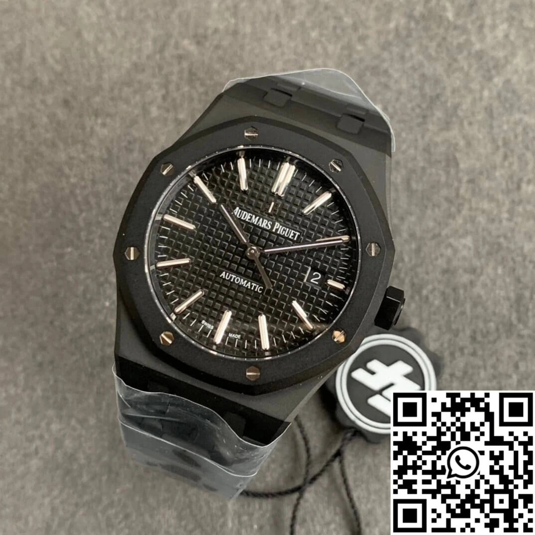 Audemars Piguet Royal Oak 15400 DLC Version ZF Factory Frosted Black Dial