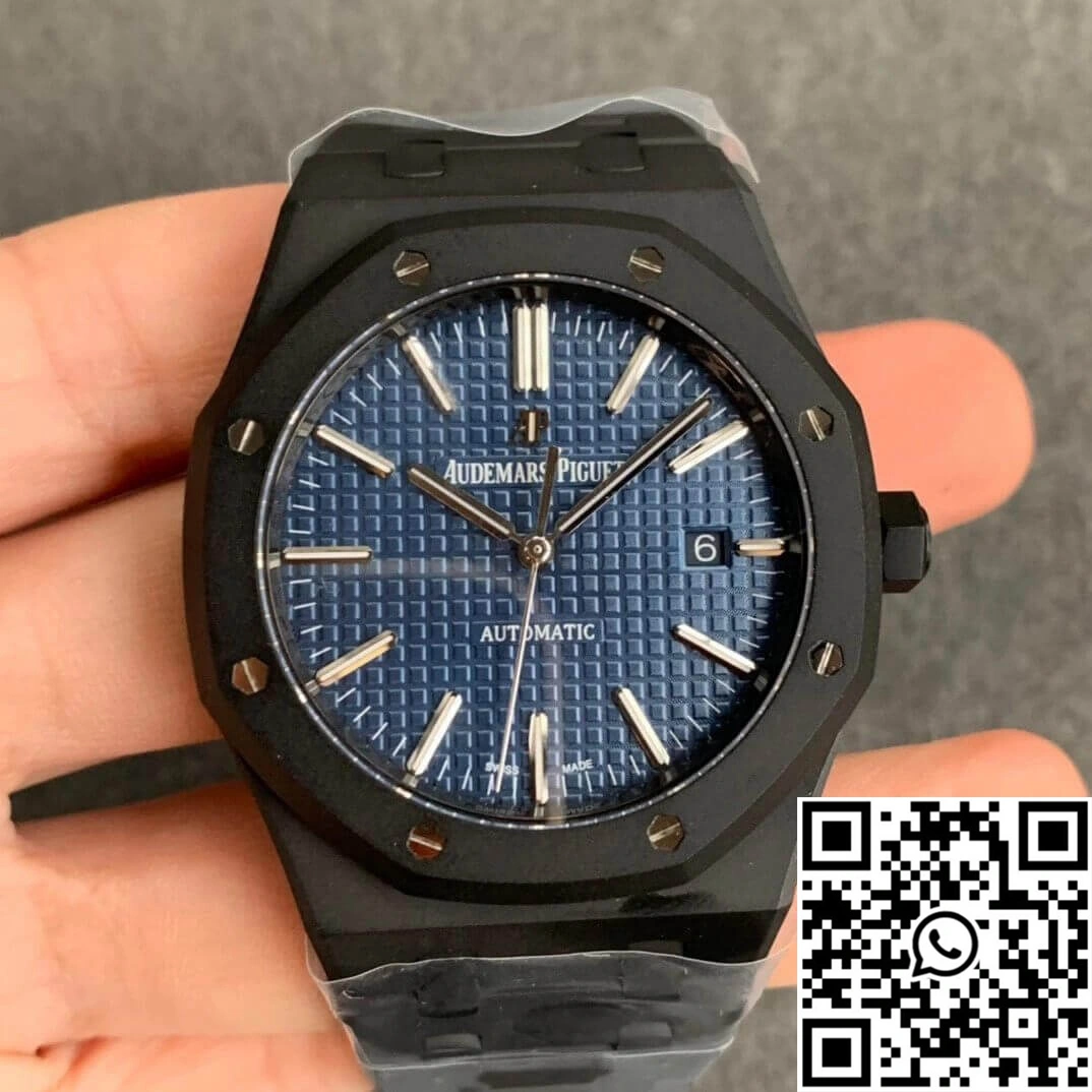 Audemars Piguet Royal Oak 15400 DLC Version ZF Factory Frosted Blue Dial