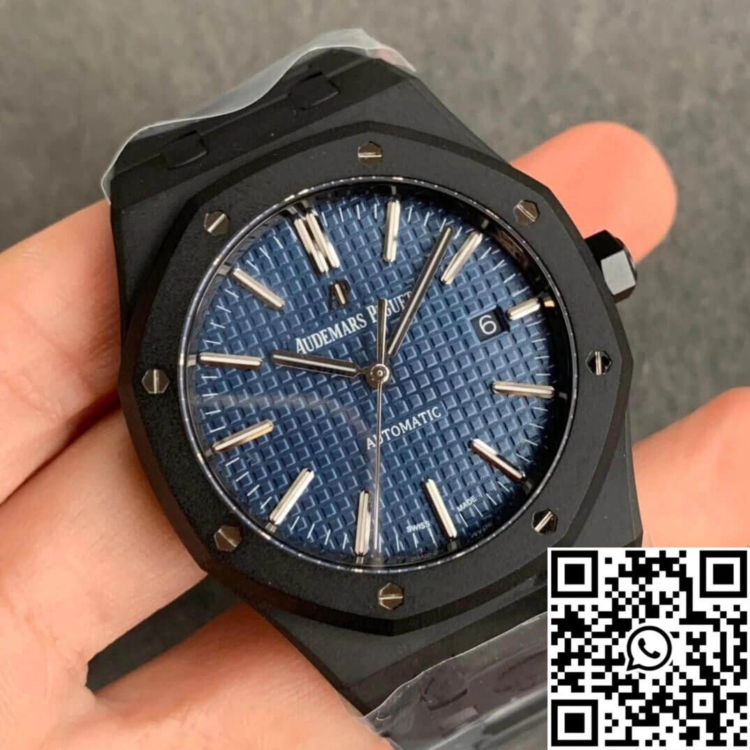 Audemars Piguet Royal Oak 15400 DLC Version ZF Factory Frosted Blue Dial