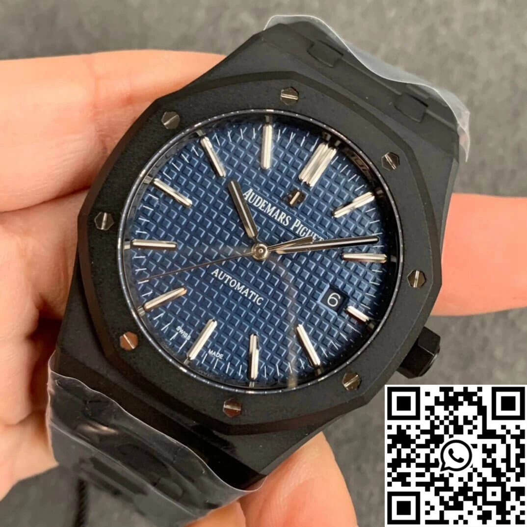 Audemars Piguet Royal Oak 15400 DLC Version ZF Factory Frosted Blue Dial