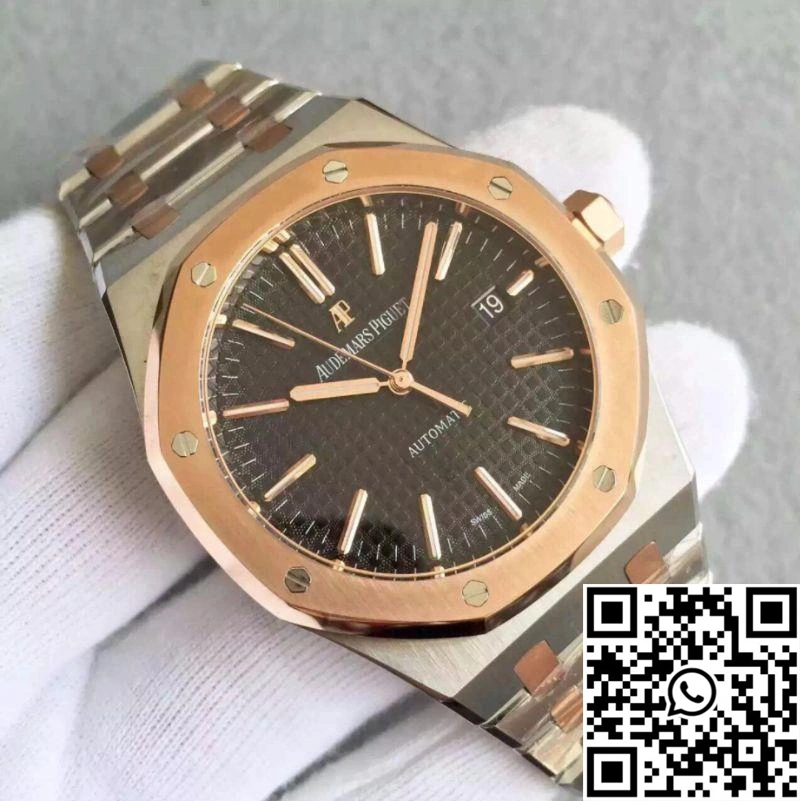Audemars Piguet Royal Oak 15400 JF Factory Rose Gold Black Dial