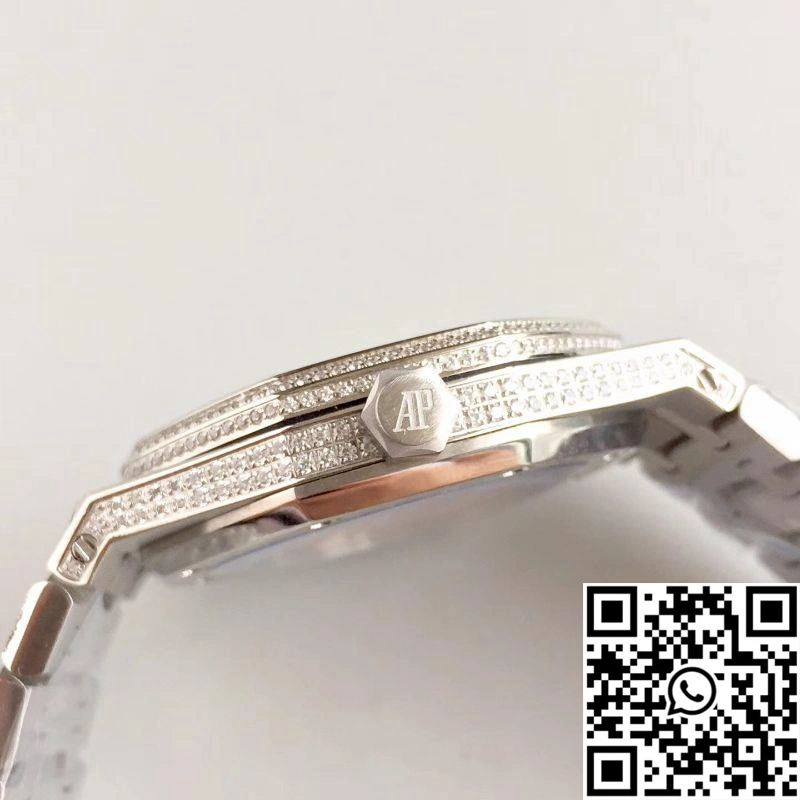 Audemars Piguet Royal Oak 15400.OR Full Diamond White Dial