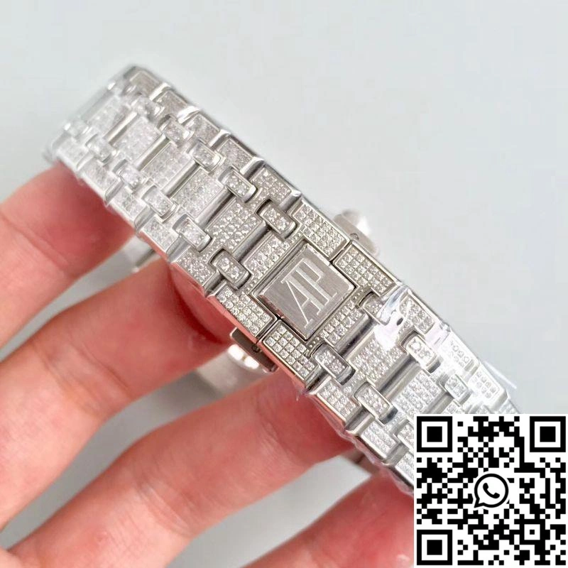Audemars Piguet Royal Oak 15400.OR Full Diamond White Dial