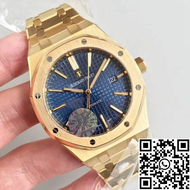 Audemars Piguet Royal Oak 15400OR JF Factory Yellow Gold Blue Dial