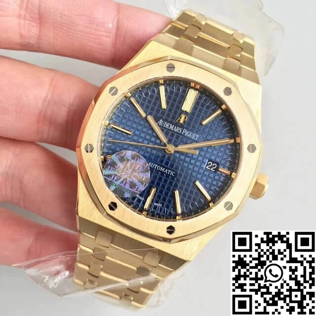 Audemars Piguet Royal Oak 15400OR JF Factory Yellow Gold Blue Dial