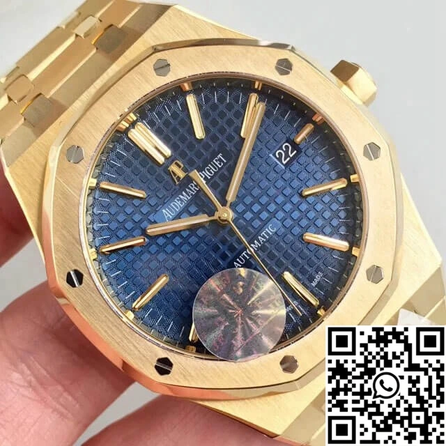 Audemars Piguet Royal Oak 15400OR JF Factory Yellow Gold Blue Dial