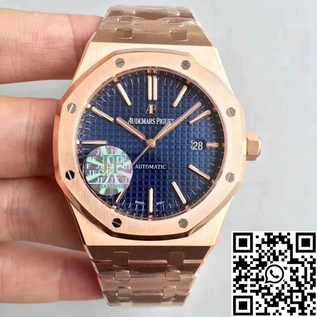 Audemars Piguet Royal Oak 15400OR.OO.1220OR.03 JF Factory Rose Gold Blue Dial