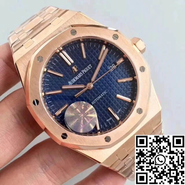 Audemars Piguet Royal Oak 15400OR.OO.1220OR.03 JF Factory Rose Gold Blue Dial