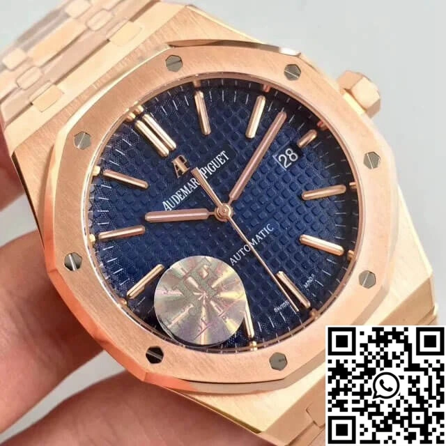 Audemars Piguet Royal Oak 15400OR.OO.1220OR.03 JF Factory Rose Gold Blue Dial
