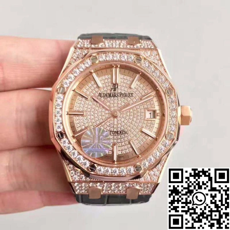 Audemars Piguet Royal Oak 15450 JF Factory Rose Gold Diamond Dial