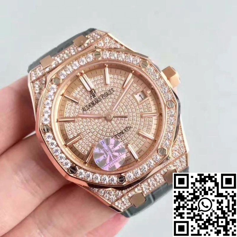 Audemars Piguet Royal Oak 15450 JF Factory Rose Gold Diamond Dial