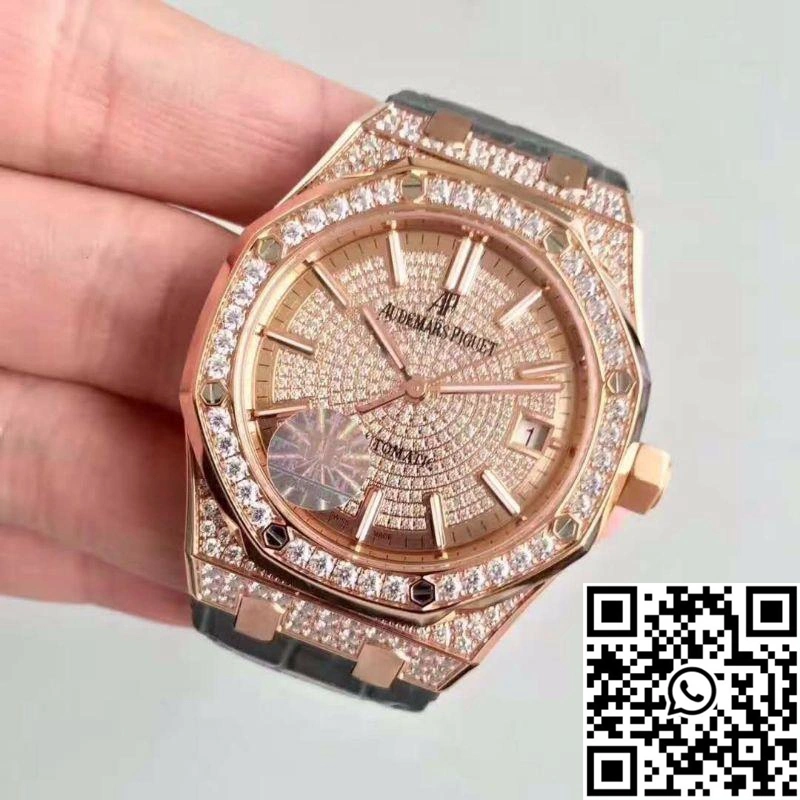 Audemars Piguet Royal Oak 15450 JF Factory Rose Gold Diamond Dial