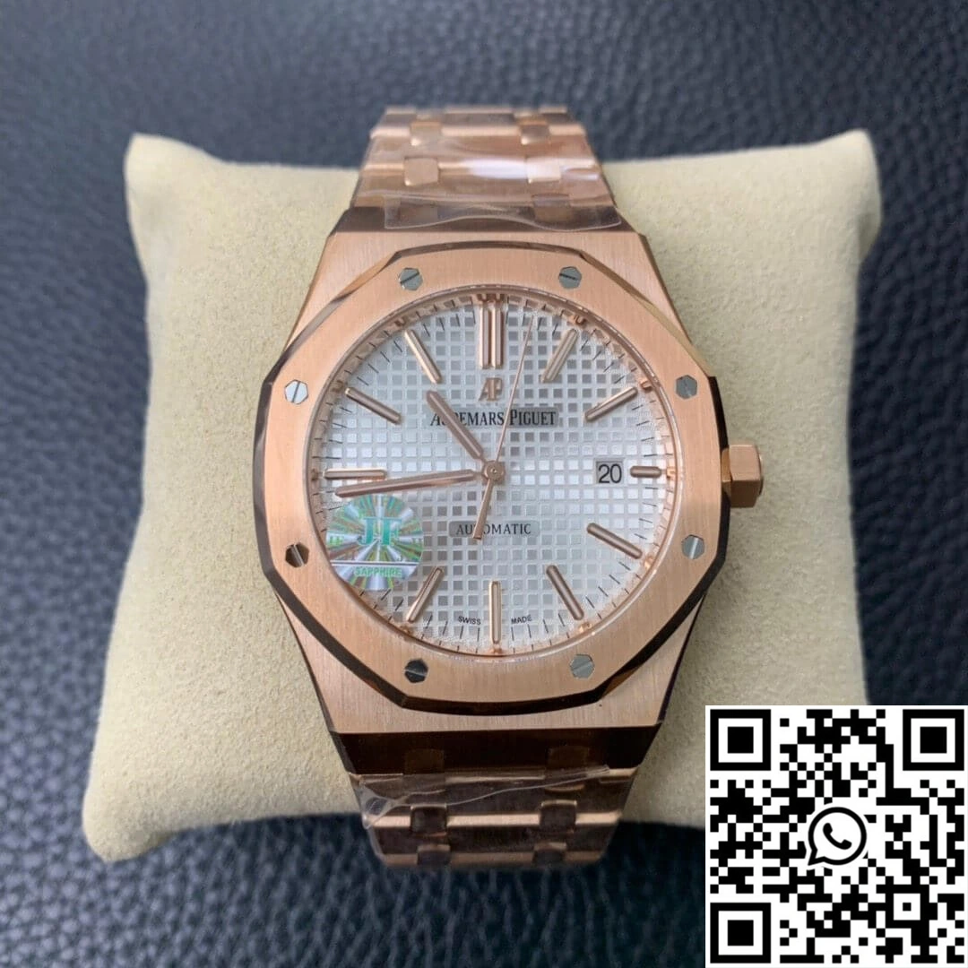 Audemars Piguet Royal Oak 15450 Rose Gold JF Factory V5 Silver Dial