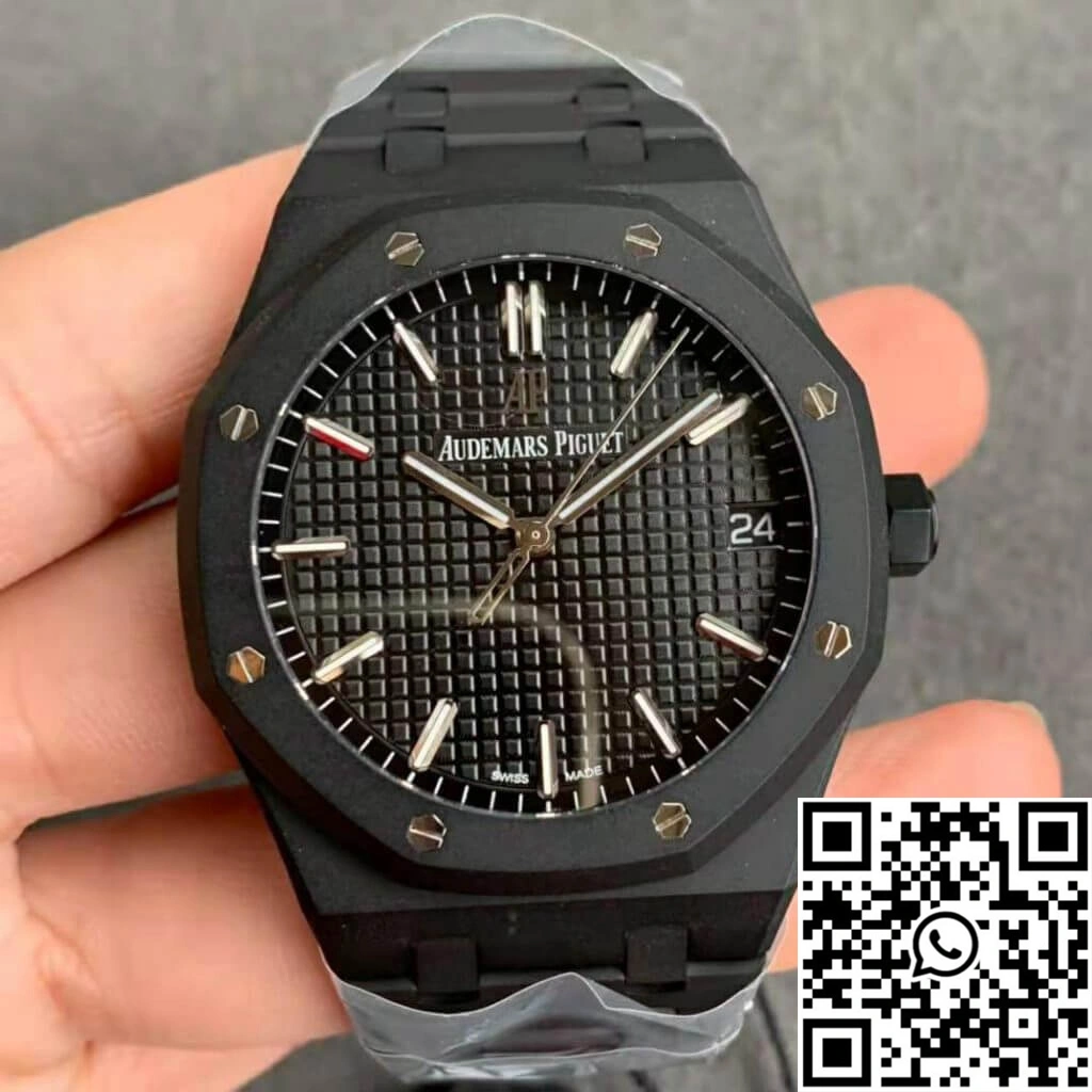 Audemars Piguet Royal Oak 15500 DLC Version ZF Factory Frosted Black Dial