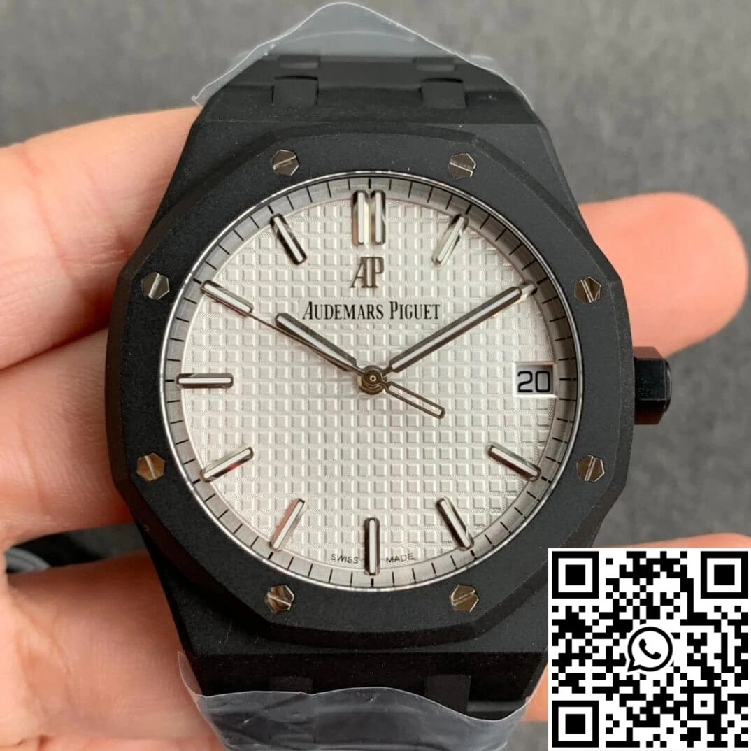 Audemars Piguet Royal Oak 15500 DLC Version ZF Factory Frosted White Dial