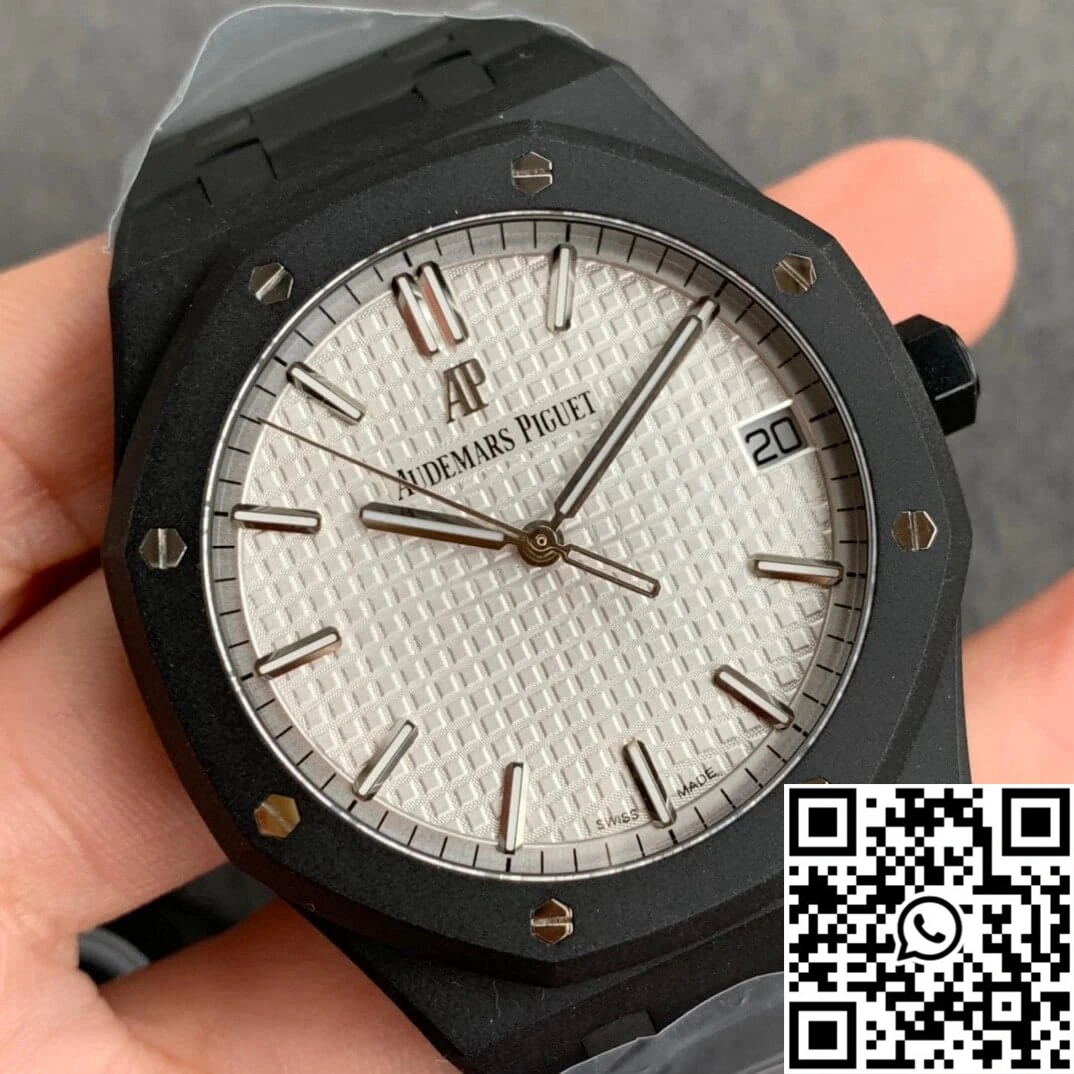 Audemars Piguet Royal Oak 15500 DLC Version ZF Factory Frosted White Dial