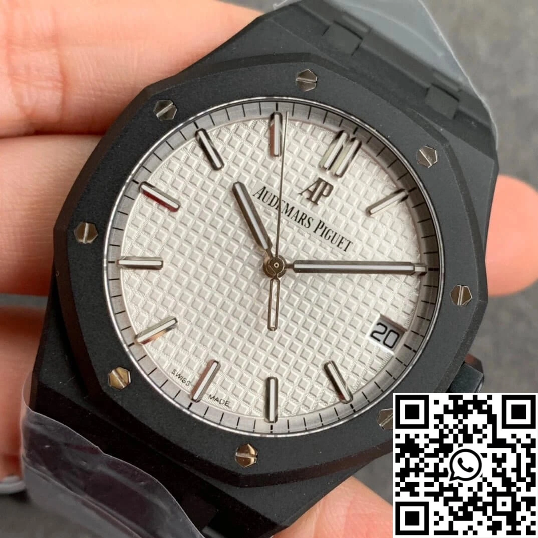 Audemars Piguet Royal Oak 15500 DLC Version ZF Factory Frosted White Dial