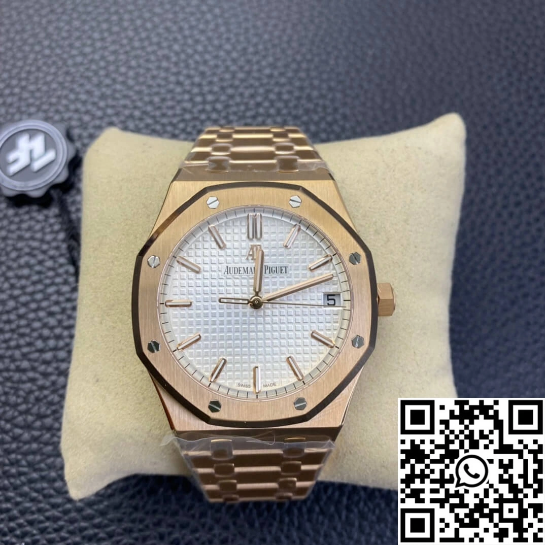 Audemars Piguet Royal Oak 15500 ZF Factory Rose Gold Version White Dial