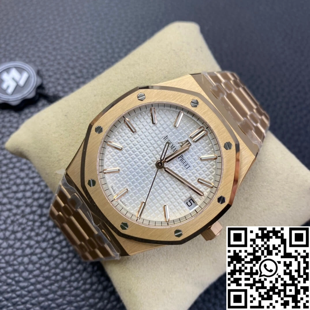 Audemars Piguet Royal Oak 15500 ZF Factory Rose Gold Version White Dial