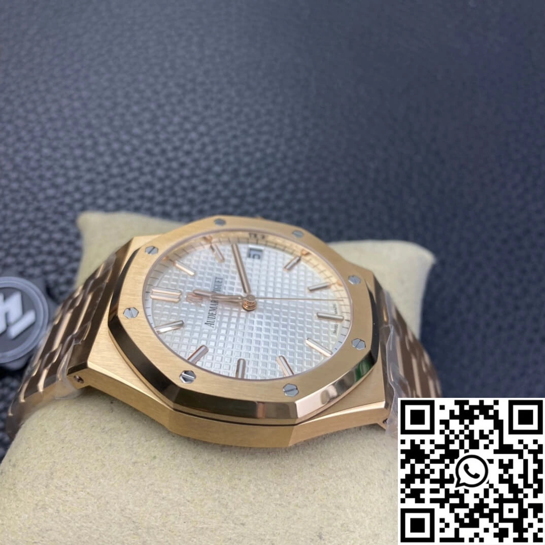 Audemars Piguet Royal Oak 15500 ZF Factory Rose Gold Version White Dial