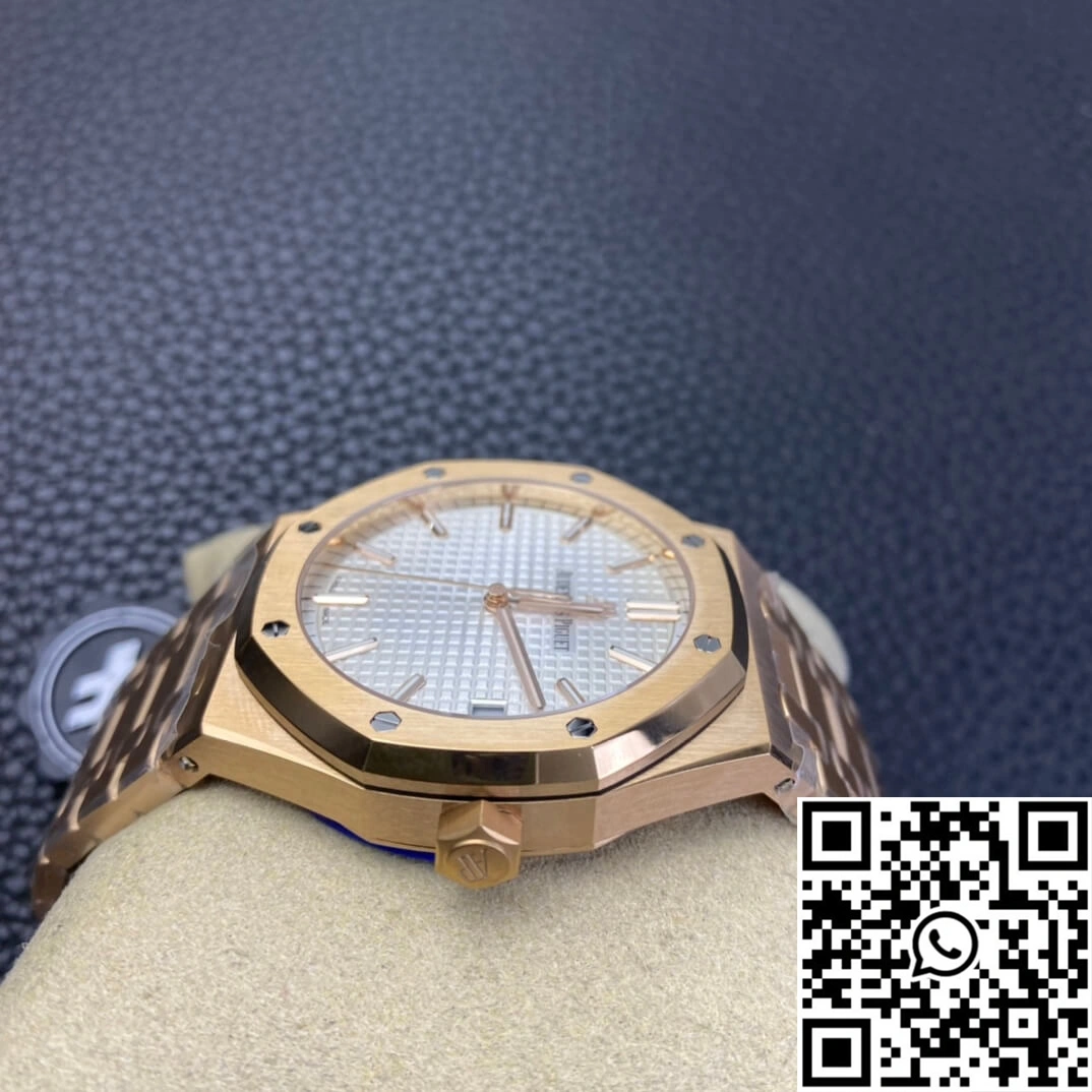 Audemars Piguet Royal Oak 15500 ZF Factory Rose Gold Version White Dial