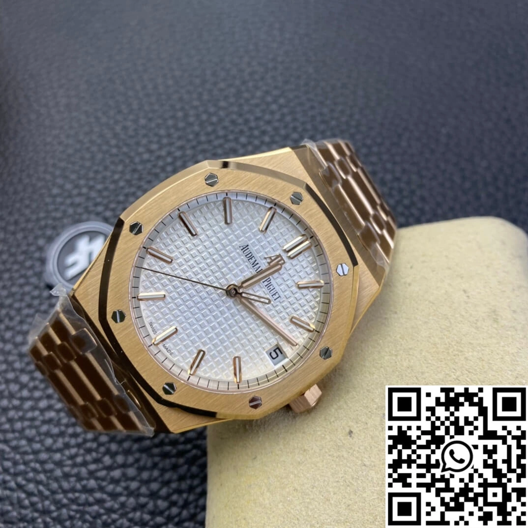 Audemars Piguet Royal Oak 15500 ZF Factory Rose Gold Version White Dial