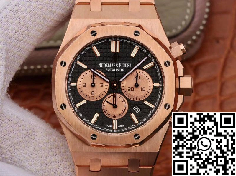 Audemars Piguet Royal Oak Chronograph 18K Rose Gold 26331OR.OO.1220OR.02 OM Factory Black Dial