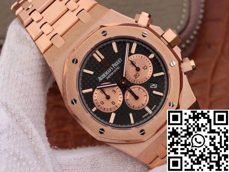 Audemars Piguet Royal Oak Chronograph 18K Rose Gold 26331OR.OO.1220OR.02 OM Factory Black Dial