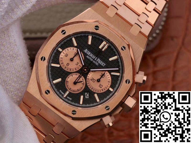 Audemars Piguet Royal Oak Chronograph 18K Rose Gold 26331OR.OO.1220OR.02 OM Factory Black Dial