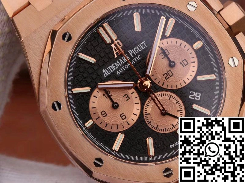 Audemars Piguet Royal Oak Chronograph 18K Rose Gold 26331OR.OO.1220OR.02 OM Factory Black Dial