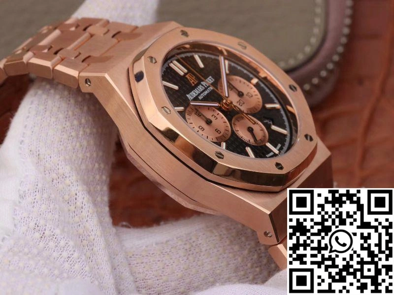 Audemars Piguet Royal Oak Chronograph 18K Rose Gold 26331OR.OO.1220OR.02 OM Factory Black Dial