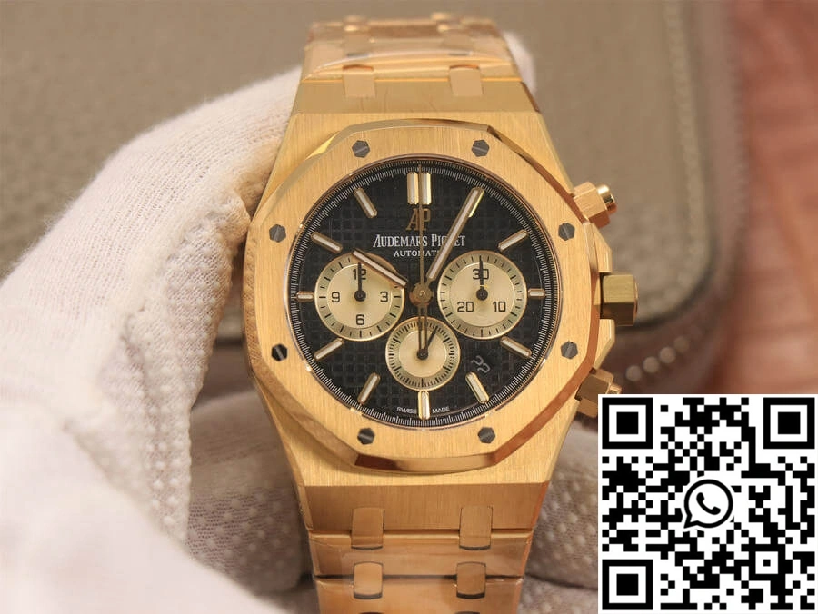 Audemars Piguet Royal Oak Chronograph 26331 OM Factory V2 Yellow Gold Black Dial