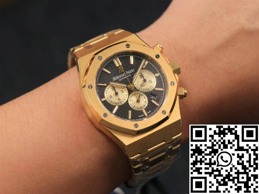 Audemars Piguet Royal Oak Chronograph 26331 OM Factory V2 Yellow Gold Black Dial