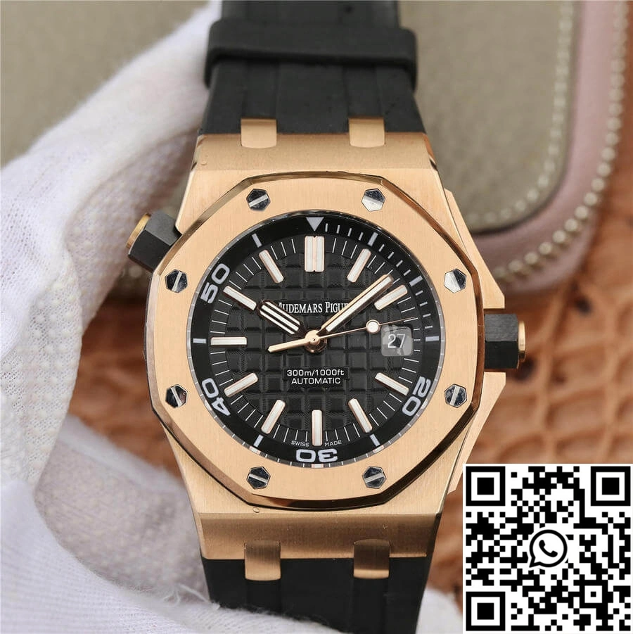 Audemars Piguet Royal Oak Offshore 15710 JF Factory V8 Rose Gold Black Dial