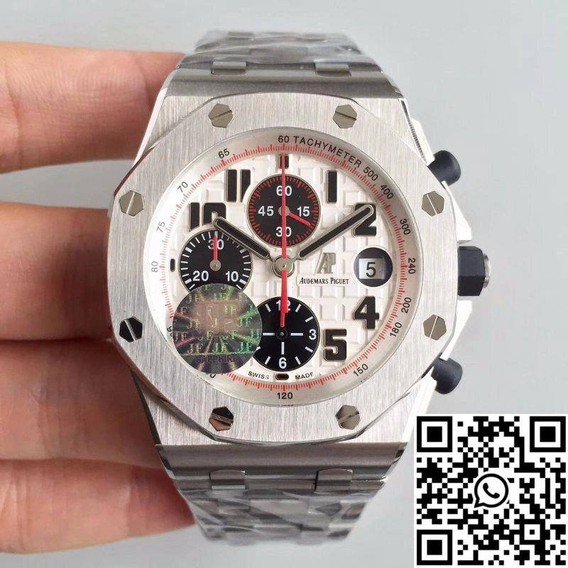 Audemars Piguet Royal Oak Offshore Panda 26170ST.OO.D101CR.02 JF Factory V2 White Dial
