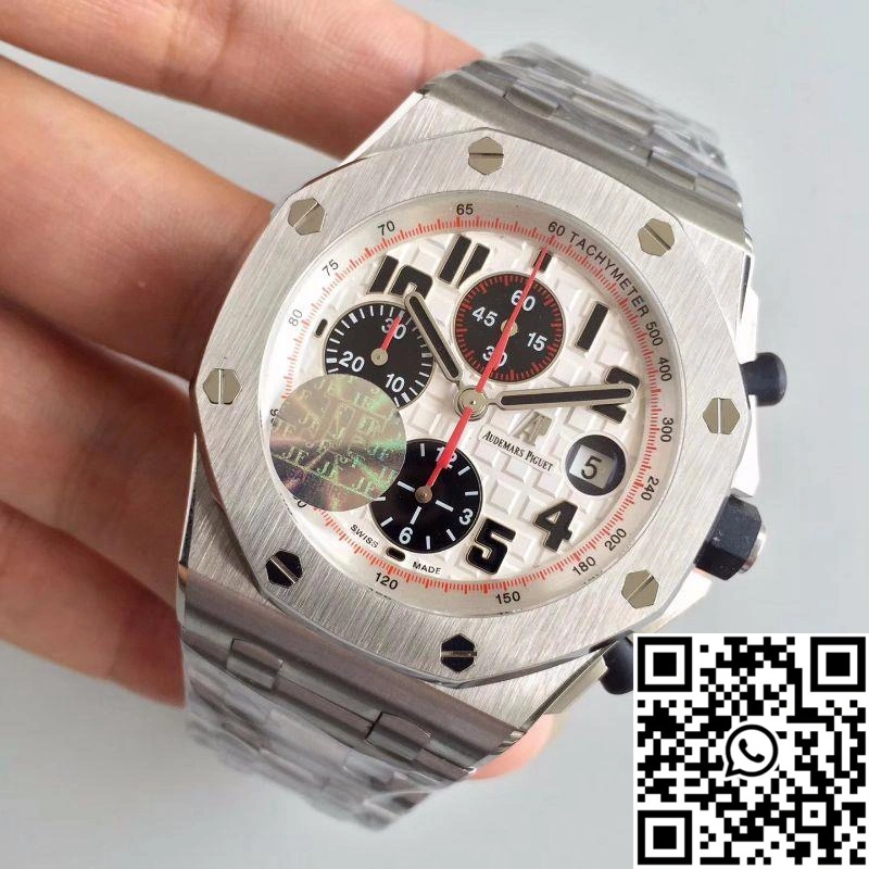 Audemars Piguet Royal Oak Offshore Panda 26170ST.OO.D101CR.02 JF Factory V2 White Dial