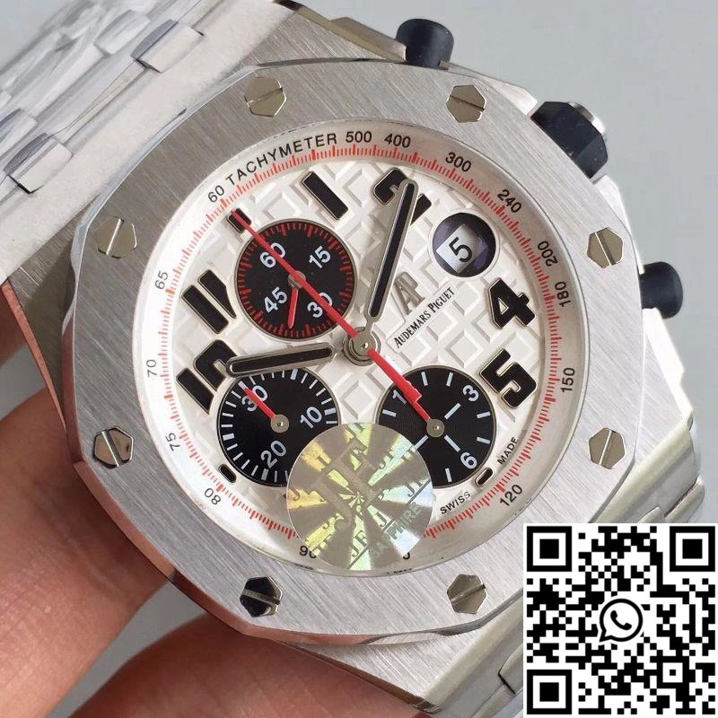 Audemars Piguet Royal Oak Offshore Panda 26170ST.OO.D101CR.02 JF Factory V2 White Dial