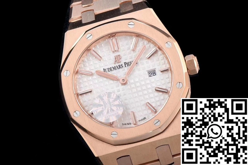 Audemars Piguet Royal Oak Quartz 67650OR.OO.1261OR.01 JF Factory White Dial