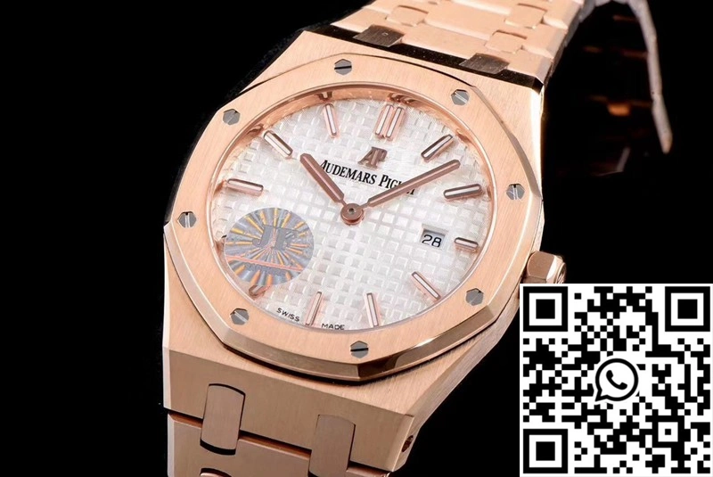 Audemars Piguet Royal Oak Quartz 67650OR.OO.1261OR.01 JF Factory White Dial