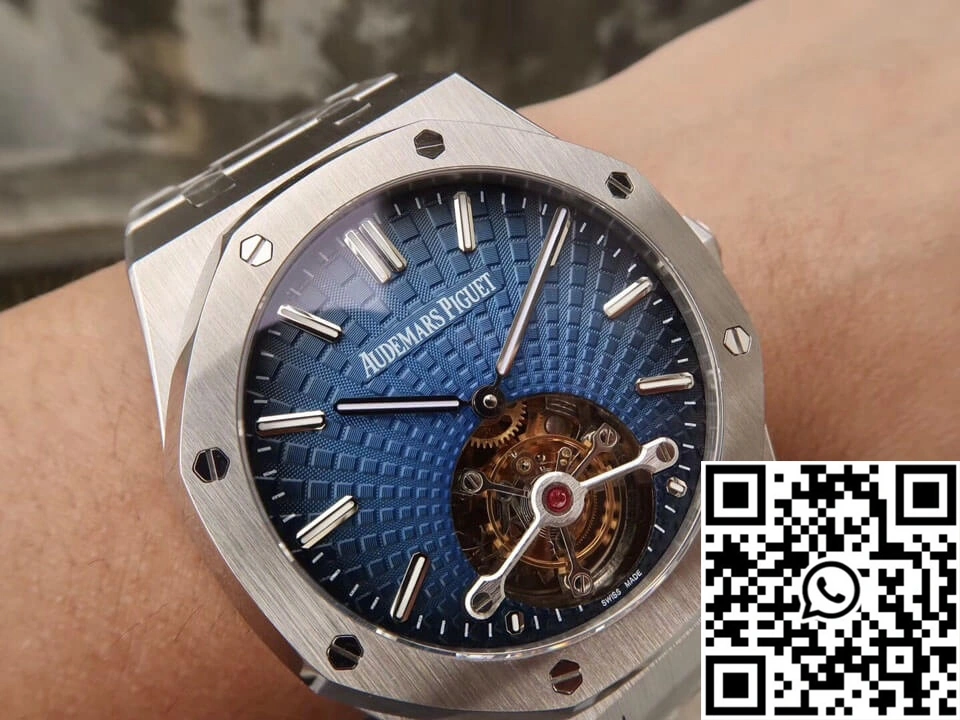 Audemars Piguet Royal Oak Tourbillon 26522TI.OO.1220TI.01 JF Factory Smoky Blue Dial