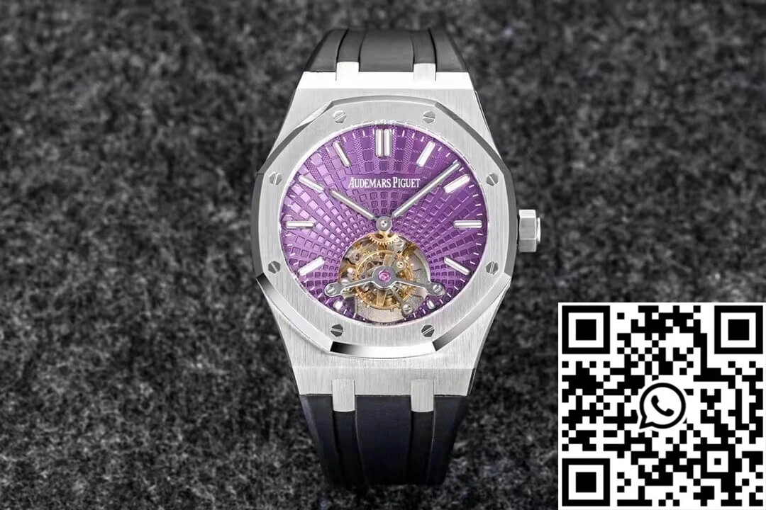 Audemars Piguet Royal Oak Tourbillon R8 Factory V3 Purple Dial Rubber Strap