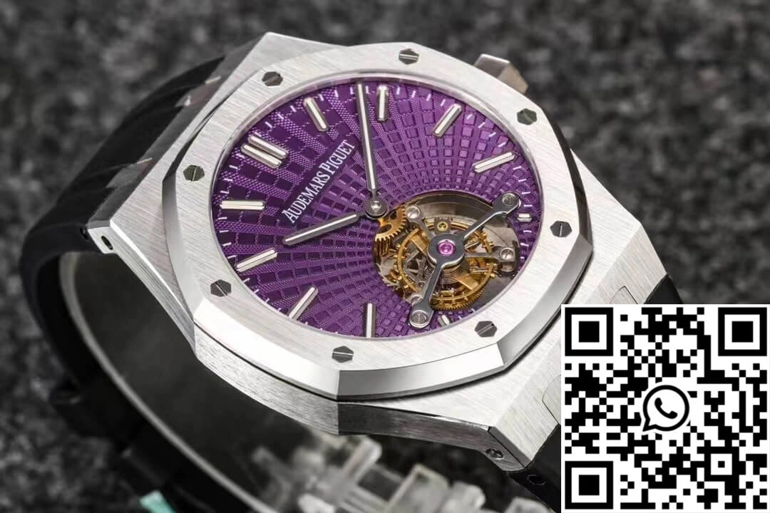 Audemars Piguet Royal Oak Tourbillon R8 Factory V3 Purple Dial Rubber Strap