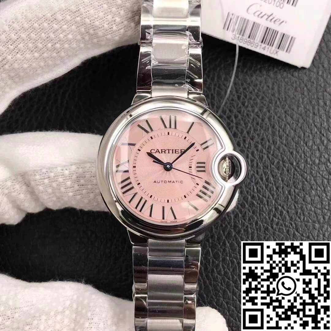Ballon Bleu De Cartier 33MM W6920041 V6 Factory Pink Dial