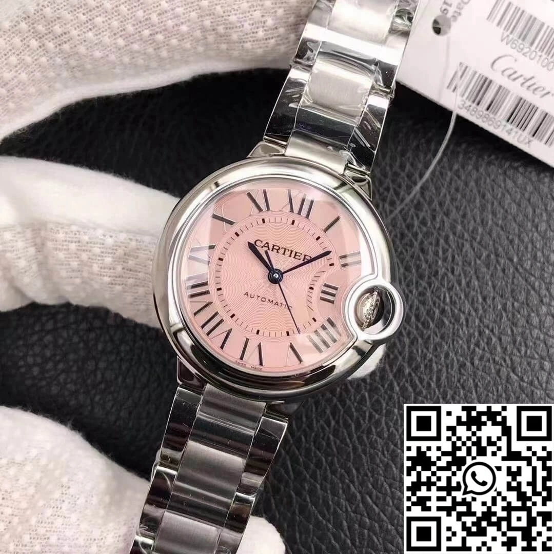 Ballon Bleu De Cartier 33MM W6920041 V6 Factory Pink Dial