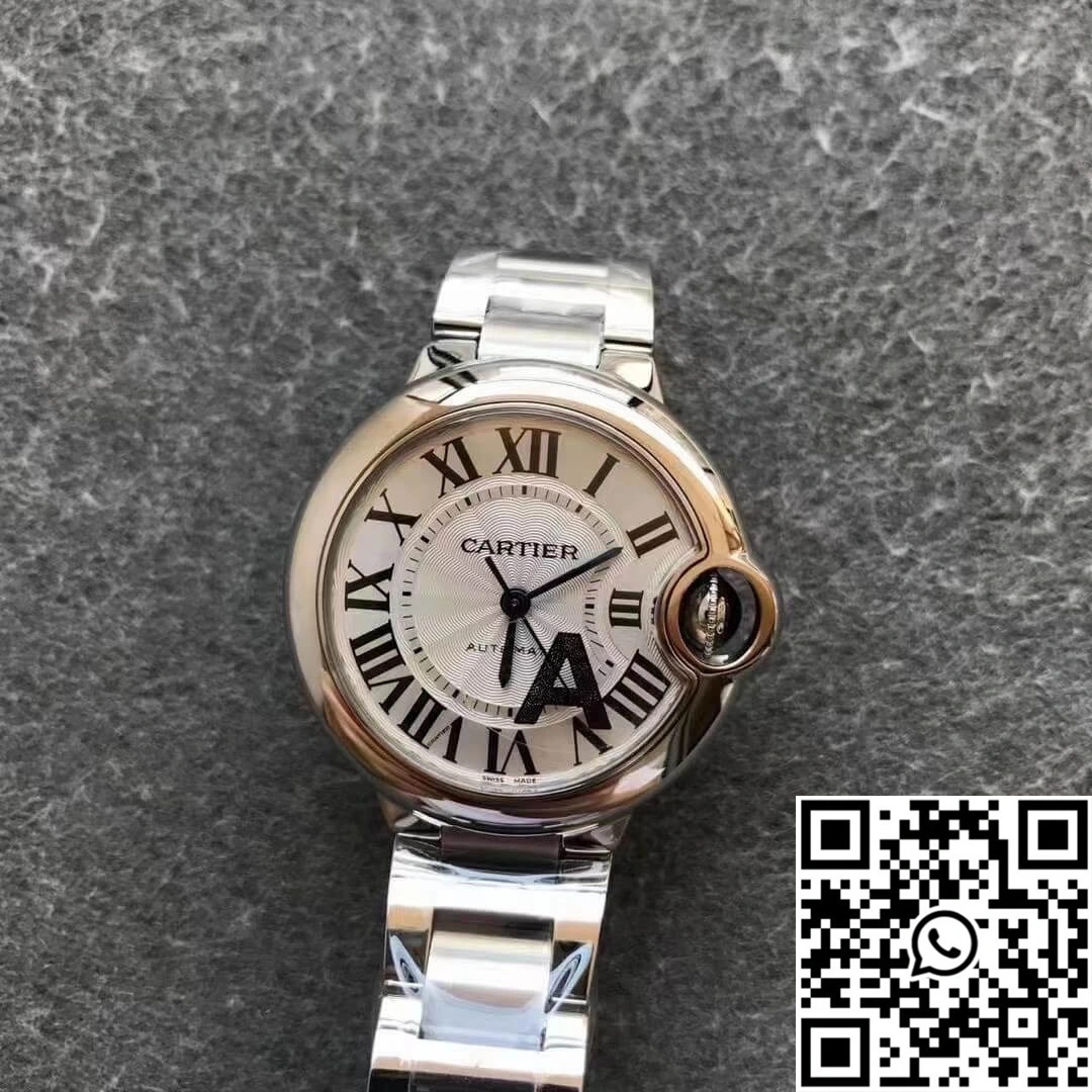 Ballon Bleu De Cartier 33MM W6920071 V6 Factory White Dial