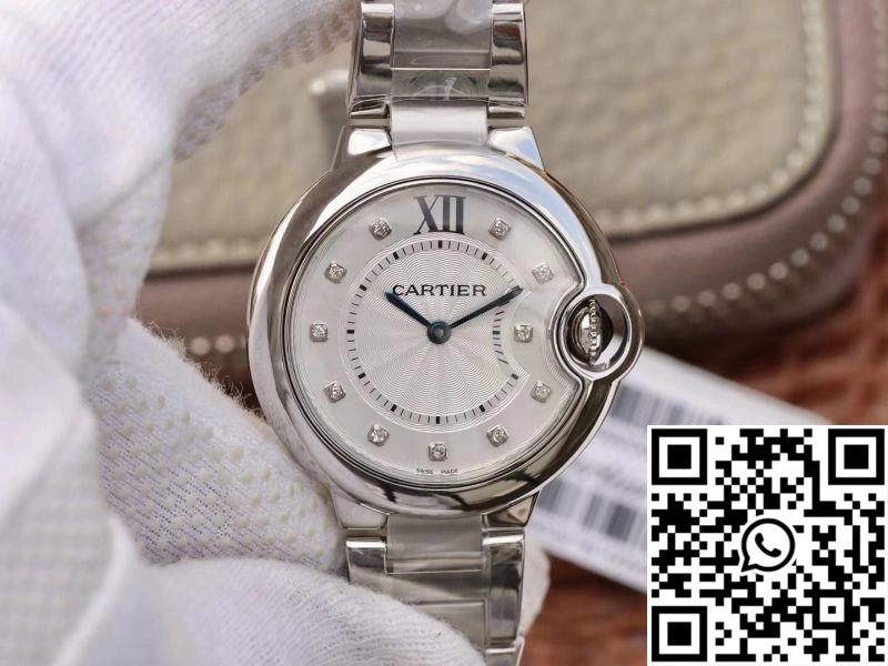 Ballon Bleu De Cartier 33mm V6 Factory White Dial